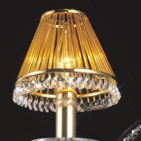 IL30500  Crystal and Glass Rod Clip-On Shade